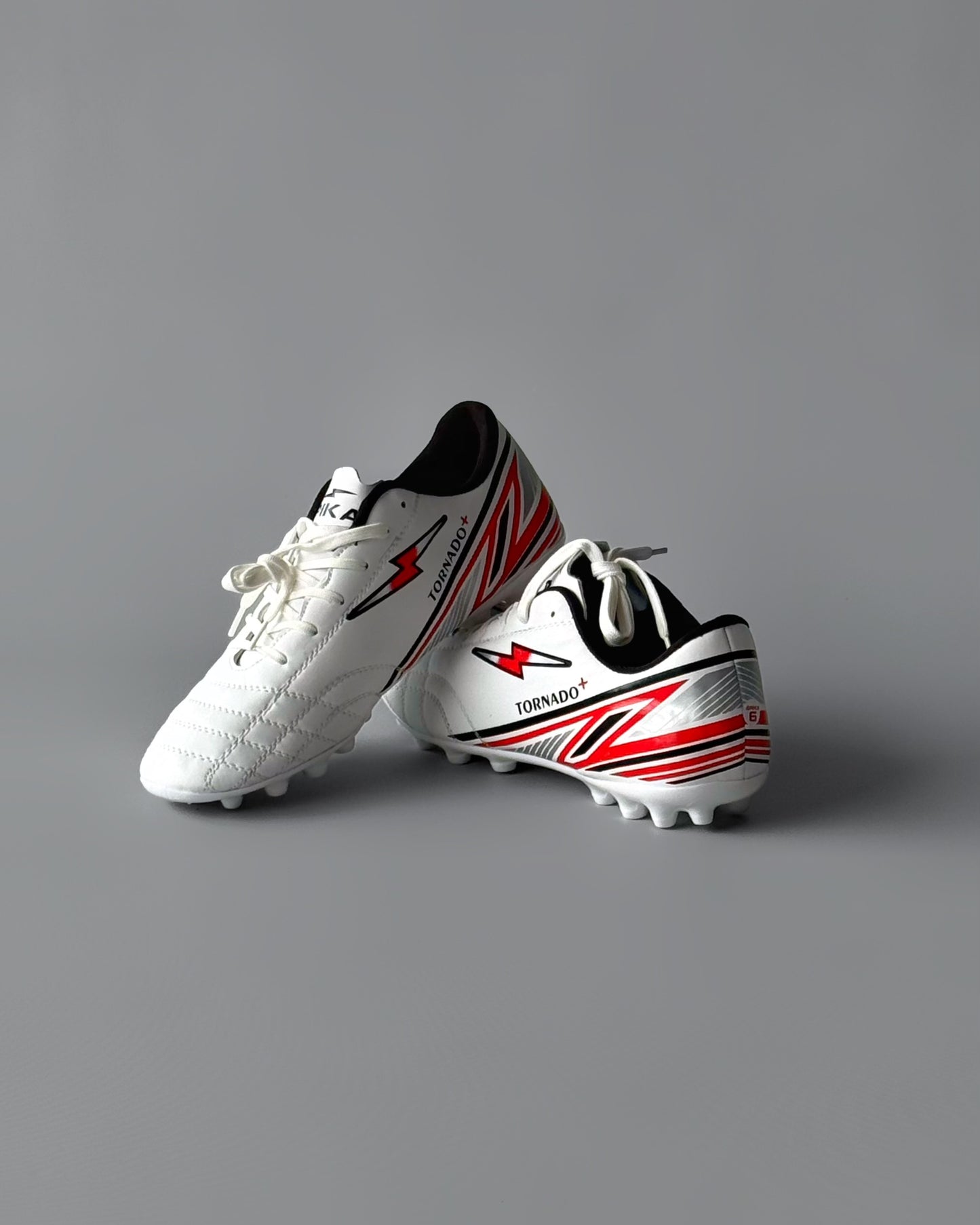 SPIKA TORNADO+ FIRM GROUND FOOTBALL BOOTS WHITE