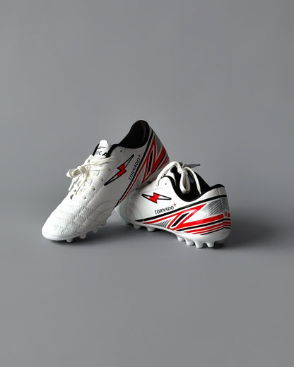 SPIKA TORNADO+ FIRM GROUND FOOTBALL BOOTS WHITE