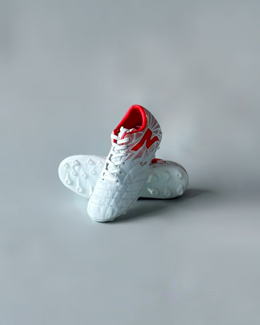FELO KING FIRM GROUND FOOTBALL BOOTS WHITE/RED