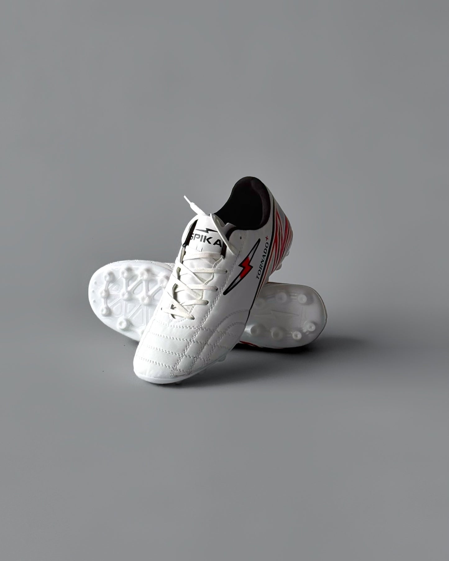 SPIKA TORNADO+ FIRM GROUND FOOTBALL BOOTS WHITE