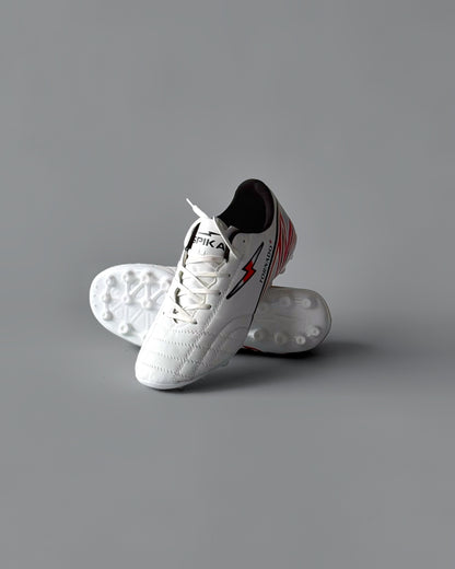 SPIKA TORNADO+ FIRM GROUND FOOTBALL BOOTS WHITE