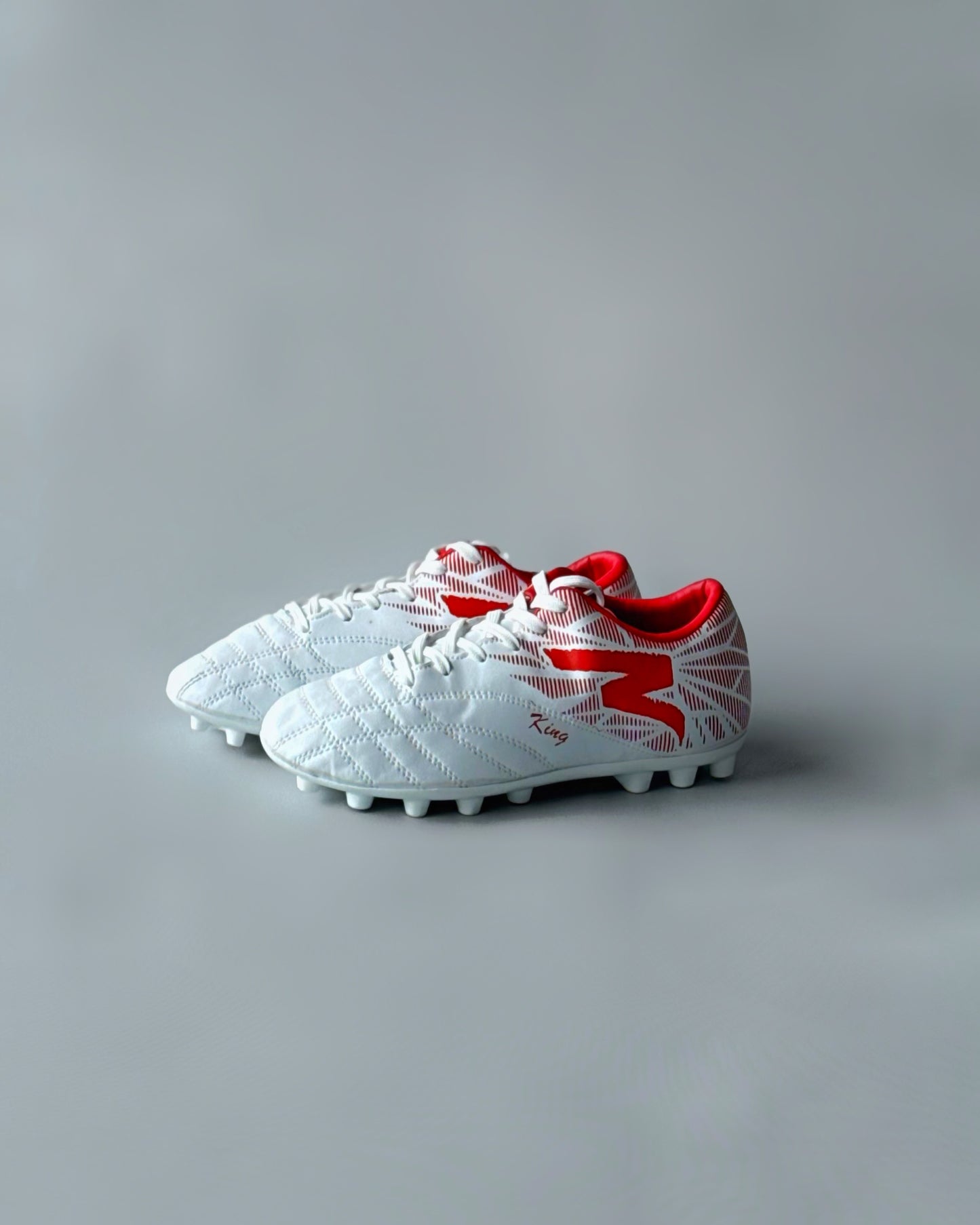 FELO KING FIRM GROUND FOOTBALL BOOTS WHITE/RED