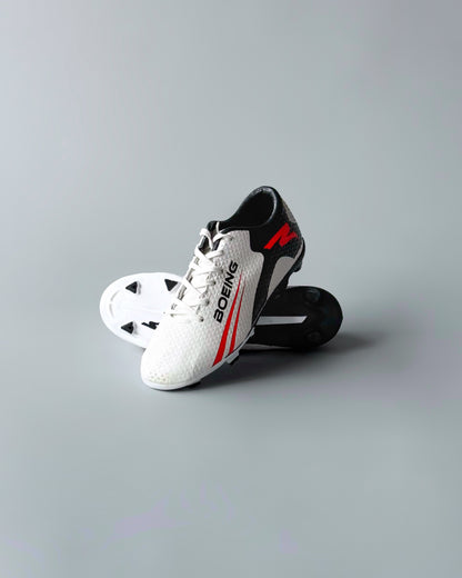 FELO BOEING FIRM GROUND FOOTBALL BOOTS WHITE