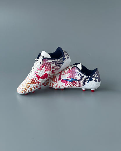 SPIKA LIGER FIRM GROUND FOOTBALL BOOTS WHITE/RED