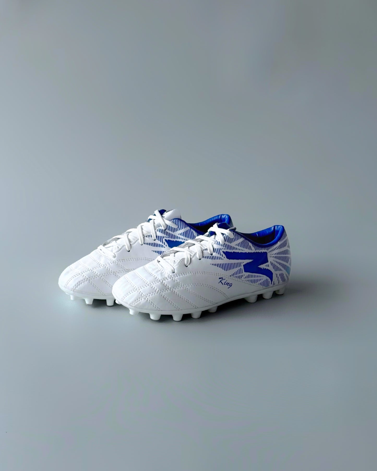 FELO KING FIRM GROUND FOOTBALL BOOTS WHITE/BLUE