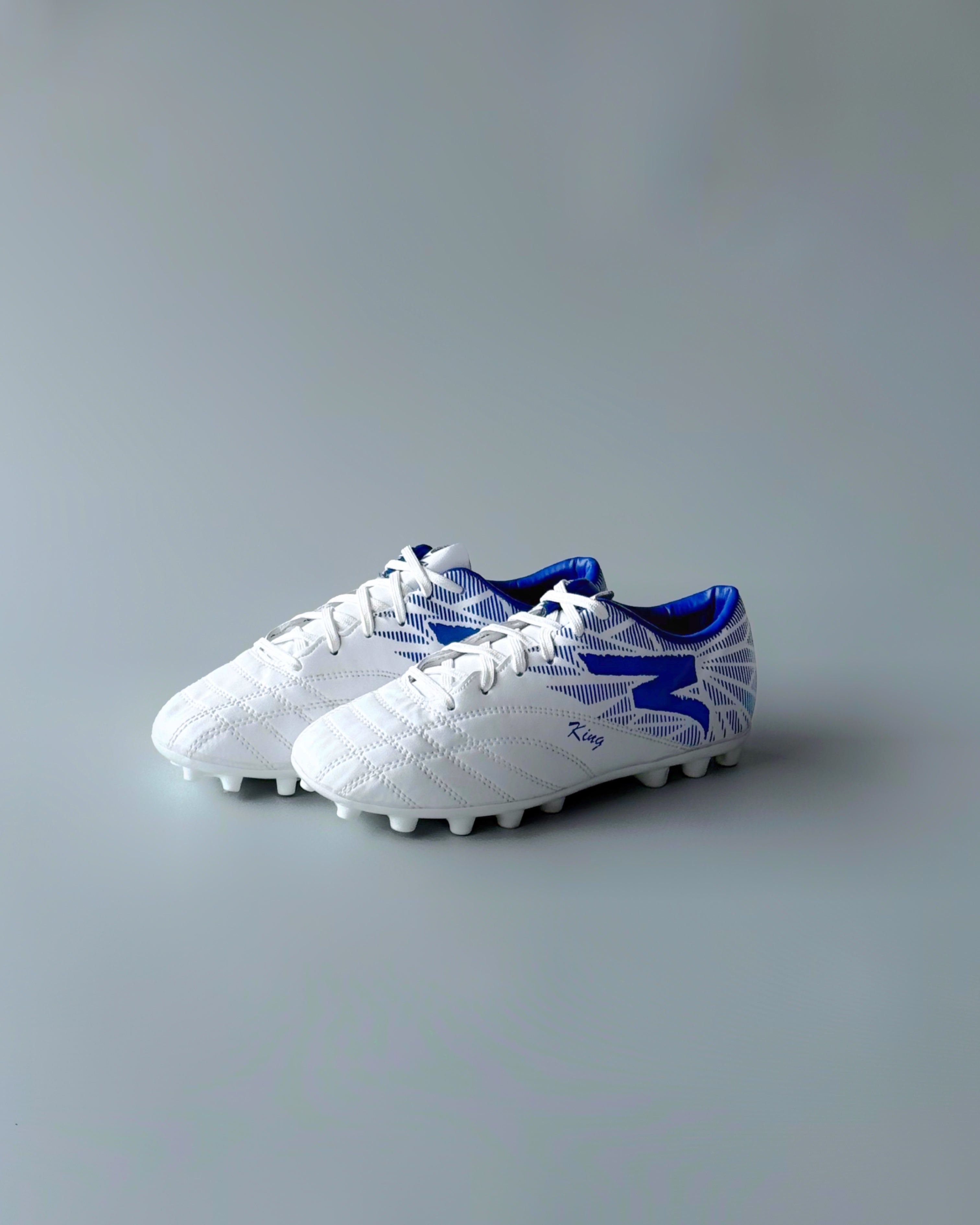 FELO KING FIRM GROUND FOOTBALL BOOTS WHITE/BLUE