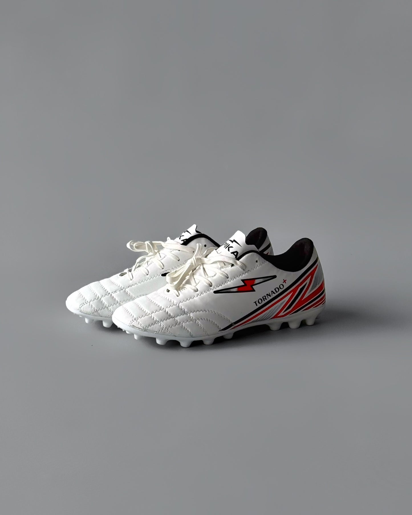 SPIKA TORNADO+ FIRM GROUND FOOTBALL BOOTS WHITE