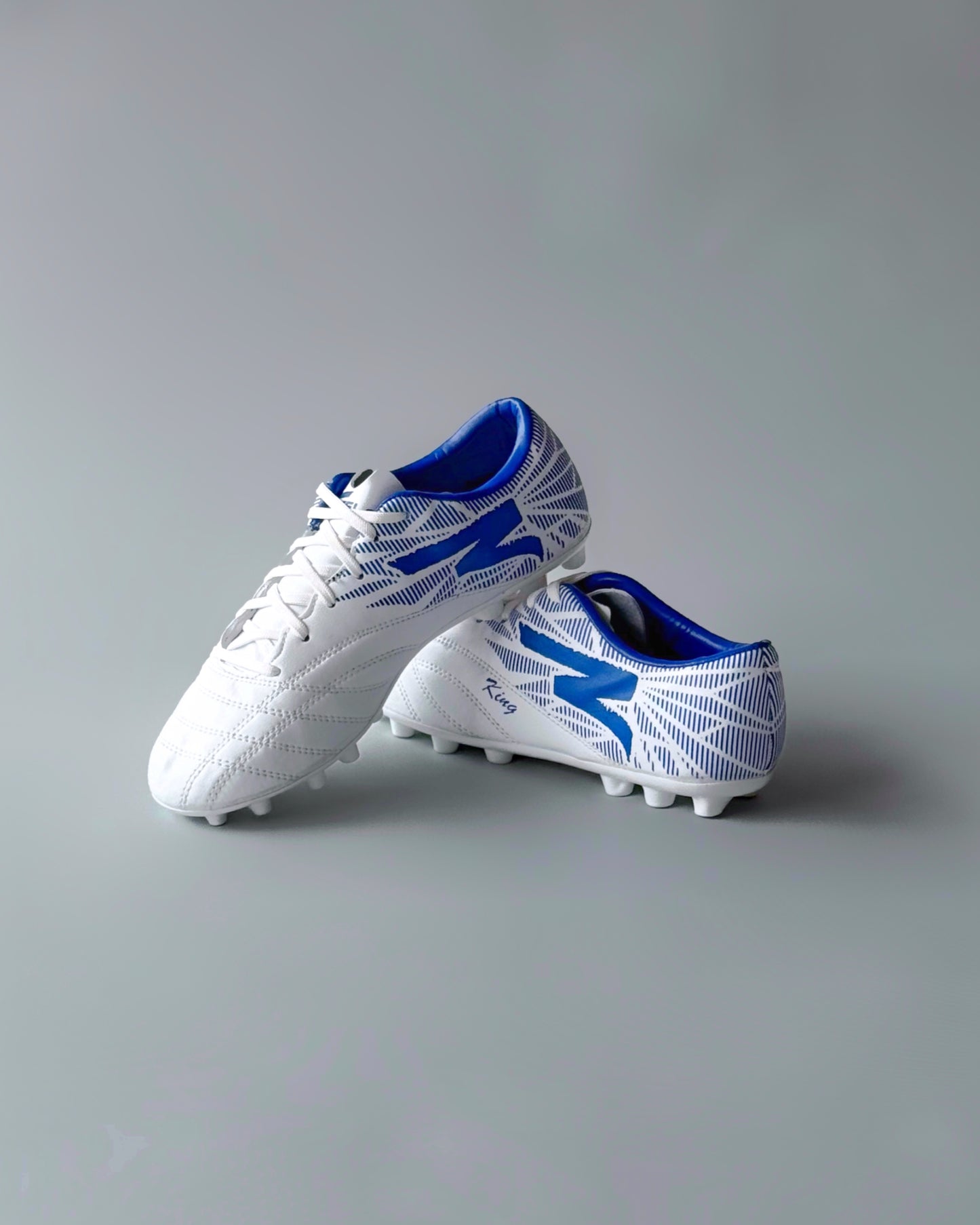 FELO KING FIRM GROUND FOOTBALL BOOTS WHITE/BLUE
