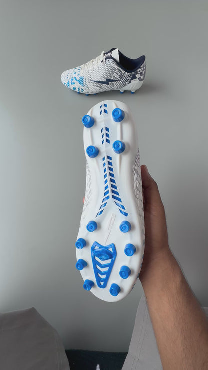 SPIKA LIGER FIRM GROUND BOOTS WHITE/BLUE