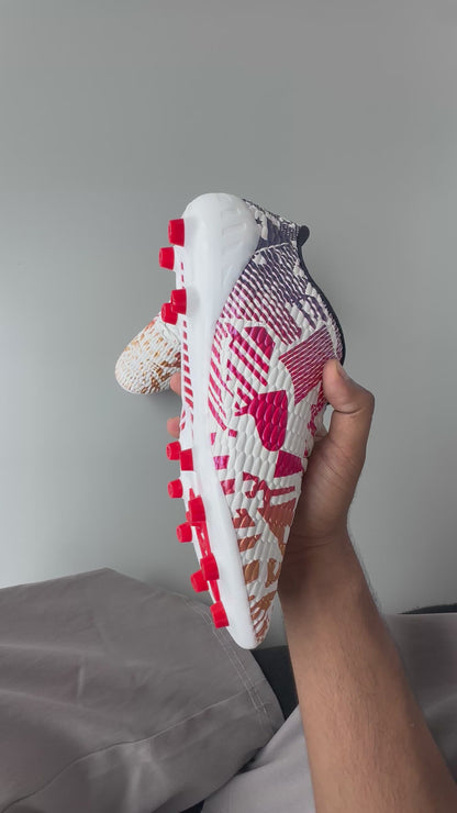 SPIKA LIGER FIRM GROUND FOOTBALL BOOTS WHITE/RED